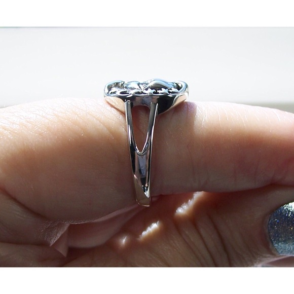 925 STERLING SILVER Sun & Moon High Polished Ring - Picture 5 of 16